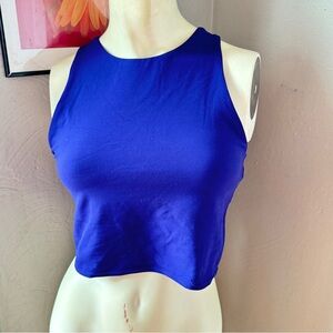 Athleta purple cropped halter size medium with built in bra